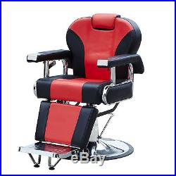 Hydraulic Recline Red Barber Chairs Heavy Duty Salon Spa Beauty Equipment NEW