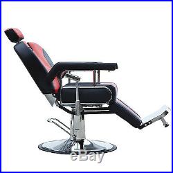 Hydraulic Recline Red Barber Chairs Heavy Duty Salon Spa Beauty Equipment NEW