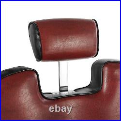 Hydraulic Recliner Barber Chair Heavy Duty Salon Beauty Spa Equipment Red Black