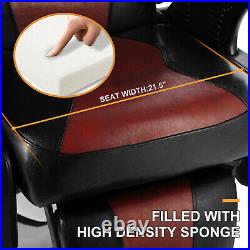 Hydraulic Recliner Barber Chair Heavy Duty Salon Beauty Spa Equipment Red Black