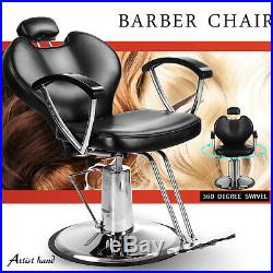 Hydraulic Reclining Barber Chair Heavy Duty Shave Salon Beauty Tattoo Equipment