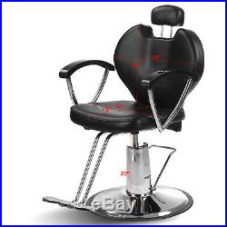 Hydraulic Reclining Barber Chair Heavy Duty Shave Salon Beauty Tattoo Equipment