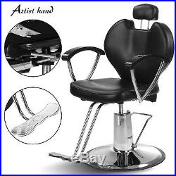 Hydraulic Reclining Barber Chair Heavy Duty Shave Salon Beauty Tattoo Equipment