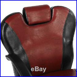 Hydraulic Reclining Barber Chair Heavy Duty Wider Longer Back Salon Two-Color