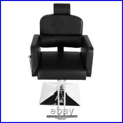 Hydraulic Reclining Barber Chairs Heavy Duty Salon Chair for Hair Stylist(Black)