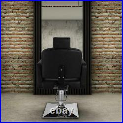 Hydraulic Reclining Barber Chairs Heavy Duty Salon Chair for Hair Stylist(Black)
