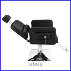 Hydraulic Reclining Barber Chairs Heavy Duty Salon Chair for Hair Stylist(Black)