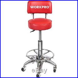 Hydraulic Stool Wheels Adjustable High Chair Work Shop Garage Vendor Heavy Duty