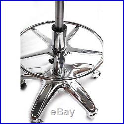 Hydraulic Stool Wheels Adjustable High Chair Work Shop Garage Vendor Heavy Duty