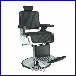 JAXSON Heavy Duty Barber Chair BLACK Reclining, Hydraulic Barber Chair