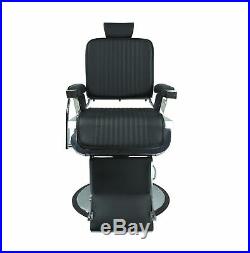 JAXSON Heavy Duty Barber Chair BLACK Reclining, Hydraulic Barber Chair