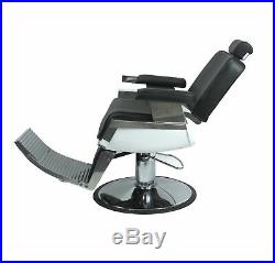 JAXSON Heavy Duty Barber Chair BLACK Reclining, Hydraulic Barber Chair