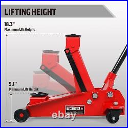 Jack Boss 3 Ton Floor Jack Capacity Steel Heavy Duty Hydraulic Car Jack Red