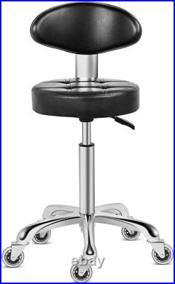 Kaleurrier Swivel Stool Chair Adjustable Height, Heavy Duty Hydraulic Rolling Met
