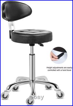 Kaleurrier Swivel Stool Chair Adjustable Height, Heavy Duty Hydraulic Rolling Met