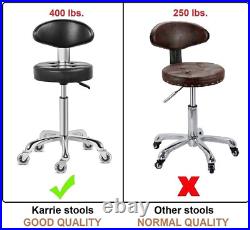 Kaleurrier Swivel Stool Chair Adjustable Height, Heavy Duty Hydraulic Rolling Met