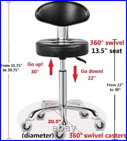 Kaleurrier Swivel Stool Chair Adjustable Height, Heavy Duty Hydraulic Rolling Met