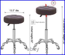 Karrie Swivel Stool Chair Adjustable Height, Heavy Duty Hydraulic Rolling Metal S