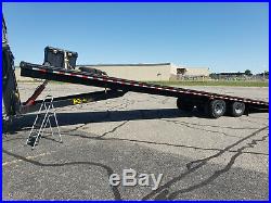 Kaufman 40 Heavy Duty Deluxe 30000 Gvw Hydraulic Tilt Flatbed Gooseneck Trailer