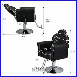 LOTOLE Vintage Heavy Duty Recline Hydraulic Barber Chair Salon Beauty Furniture