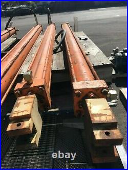 Large Heavy Duty Hydraulic Cylinders Approximately 6 foot long 4 Available