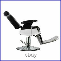 Leather Barber Chair Professional Hydraulic Best Heavy-Duty Pump Full Reclining