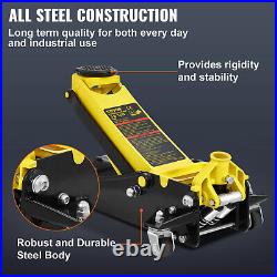 Low Profile Floor Jack 3 Ton Heavy-Duty Steel Dual Piston Hydraulic Pump
