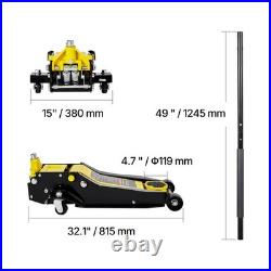 Low Profile Floor Jack 4T Heavy Duty Steel Hydraulic Car Jack withDual Piston Pump