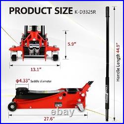 Low Profile Hydraulic Floor Jack 2.5 Ton (5000 lbs) Heavy Duty with Dual Pump