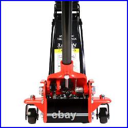 Low Profile Hydraulic Floor Jack 3 Tons Heavy Duty Jack with Single Pump & Wheels