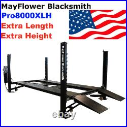 Mayflower Blacksmith Heavy Duty Four Post Lift Extra Length Height Pro8000XLH