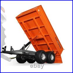 MechMaxx 2-Ton Capacity Heavy-Duty Hydraulic Dump Cart Trailer With Tail Light