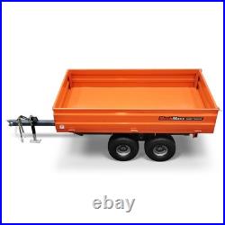 MechMaxx 2-Ton Capacity Heavy-Duty Hydraulic Dump Cart Trailer With Tail Light