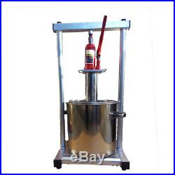 New 15L Heavy Duty Full Stainless Steel Wine/Cider Press With Hydraulic Jack Aid