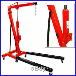 New 2 Ton Double Pump Folding Hydraulic Cherry Picker Heavy Duty Motor Lift