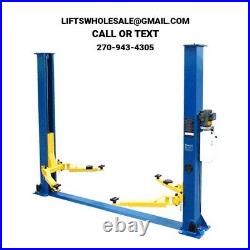 New 9,000 lbs. 2-Post Auto Lift Floor Plate Model Symmetric Arms 220V