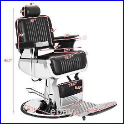 New Black/Red Heavy Duty Barber Chair All Purpose Reclining Salon Beauty Styling