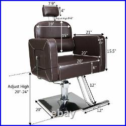 New Hydraulic Barber Chair Heavy Duty Styling Salon Beauty Shampoo Spa Equipment