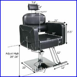 New Hydraulic Barber Chair Heavy Duty Styling Salon Beauty Shampoo Spa Equipment