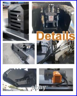 New Landhonor 72'' Skid Steer Brush Cutter Attachment Mower Heavy Duty Hydraulic