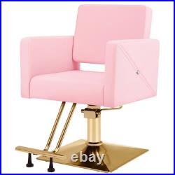 New Pink+Gold Heavy Duty Hydraulic Barber Chair Salon Beauty 360° Hair Styling New Pink+Gold Heavy Duty Hydraulic Barber Chair Salon Beauty 360° Hair Styling