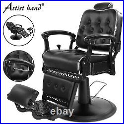 New Pro Vintage Barber Chair Heavy Duty Hydraulic Reclining Salon Beauty Styling
