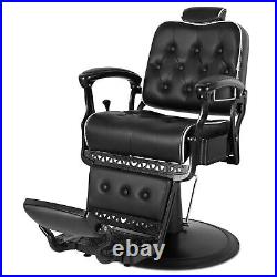New Pro Vintage Barber Chair Heavy Duty Hydraulic Reclining Salon Beauty Styling