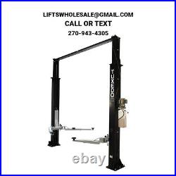 New TUXEDO TP9KAC-TUX 9,000 lb 2-Post Clear Floor Lift Asymmetric Arms 220V