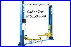 New Titan 9,000 lbs. 2-Post Auto Lift Floorplate Hoist Asymmetric Arms 112