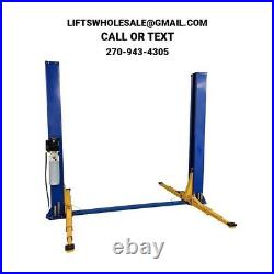 New Triumph 9,000 lbs. 2-Post Auto Lift Floorplate Model Bi-Symmetric Arms 220V