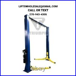 New Triumph 9,000 lbs. 2-Post Auto Lift Overhead Model Asymmetric Arms 220V