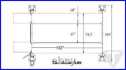 New Triumph NSS-8 Classic 8,000 lb 4-Post Service and Storage Lift. 2.5 Shorter