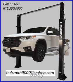 New Tuxedo 9,000 lbs. 2-Post Auto Lift Asymmetric with FREE truck Adapters