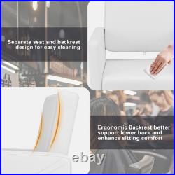 New White Heavy Duty Hydraulic Barber Chair Salon Beauty Spa 360° Hair Styling